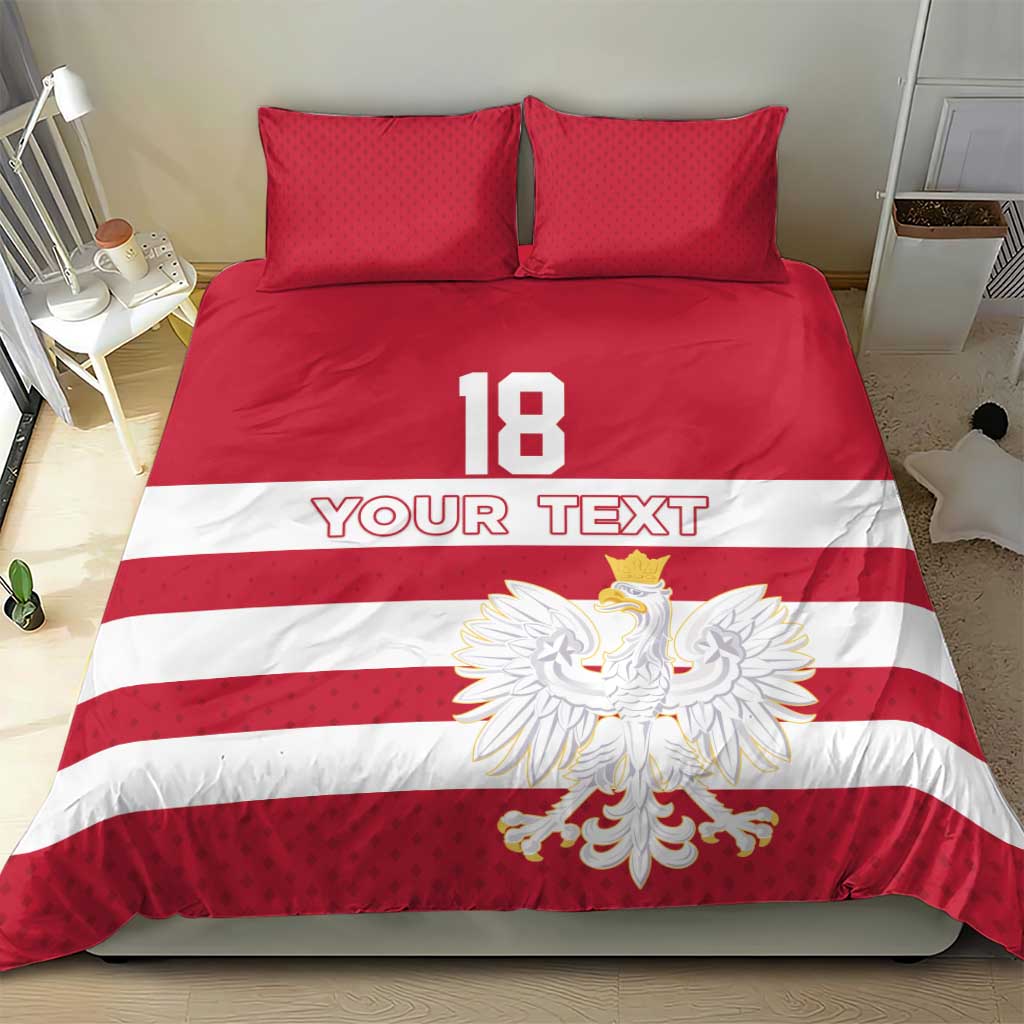 Custom Poland Rugby Bedding Set Biało-czerwoni Go Champion