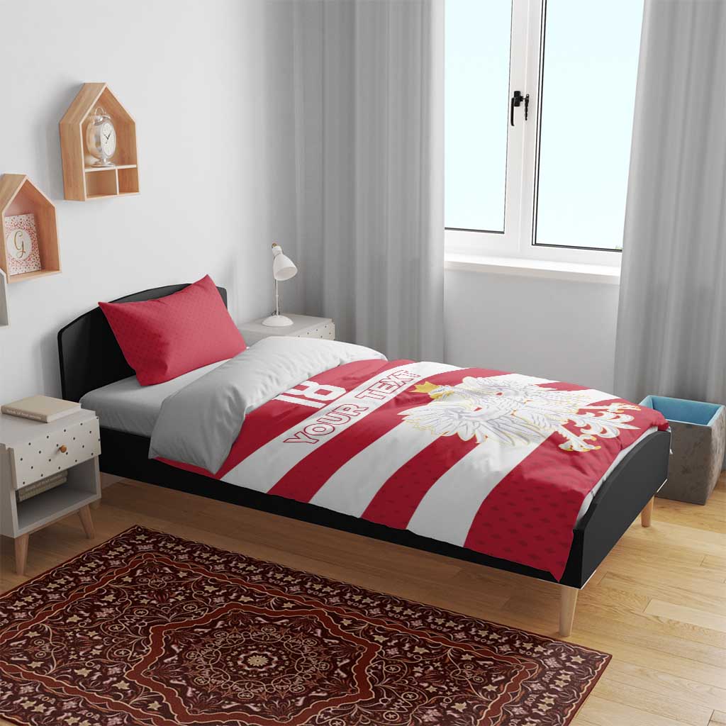 Custom Poland Rugby Bedding Set Biało-czerwoni Go Champion