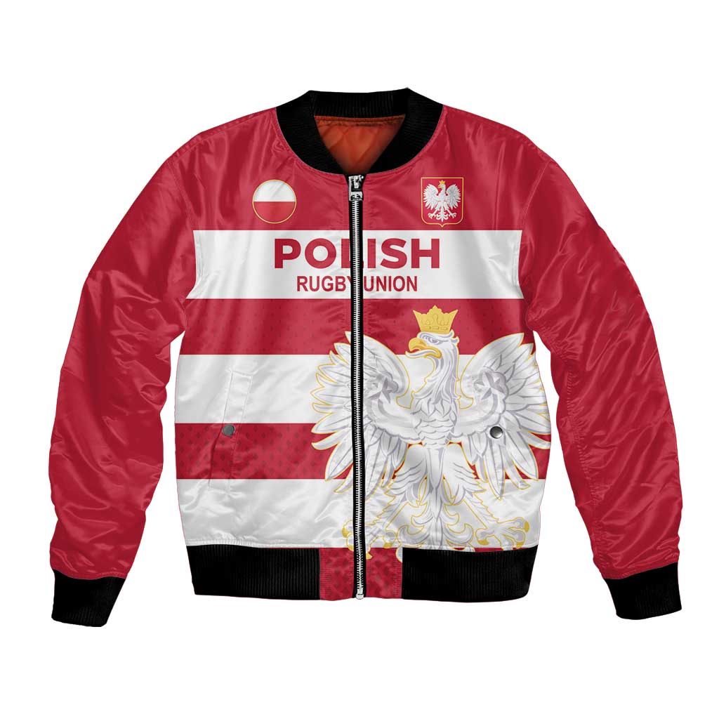 Custom Poland Rugby Bomber Jacket Biało-czerwoni Go Champion