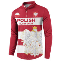 Custom Poland Rugby Button Sweatshirt Biało-czerwoni Go Champion