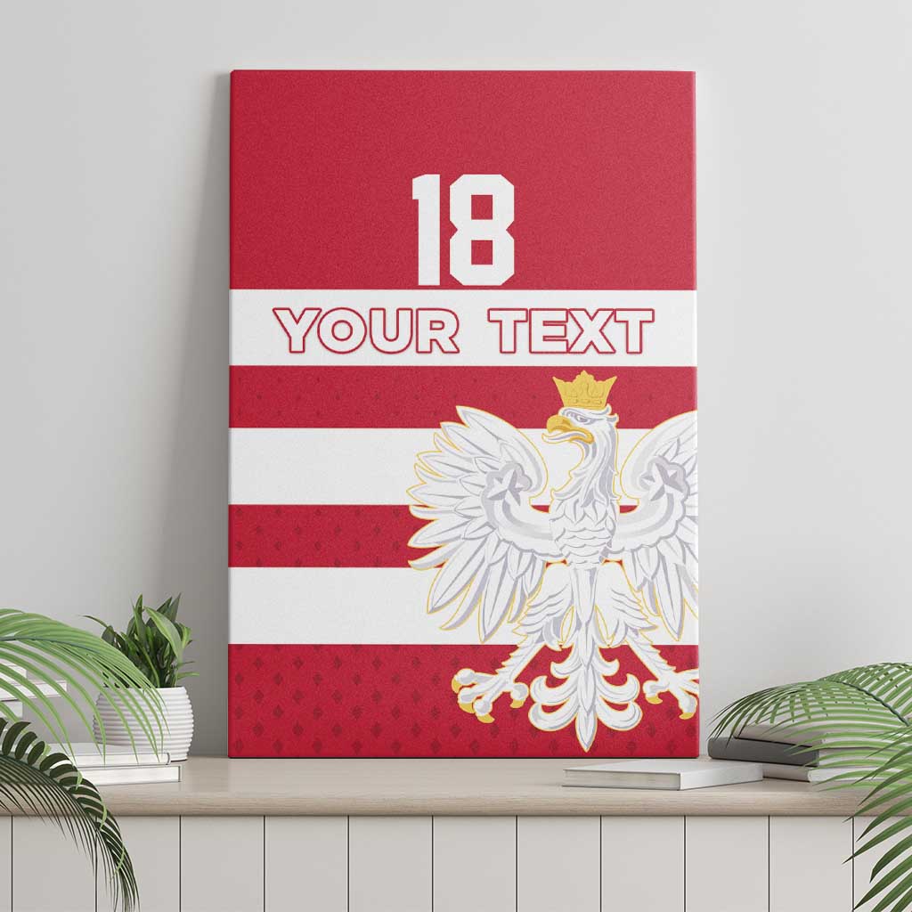 Custom Poland Rugby Canvas Wall Art Biało-czerwoni Go Champion