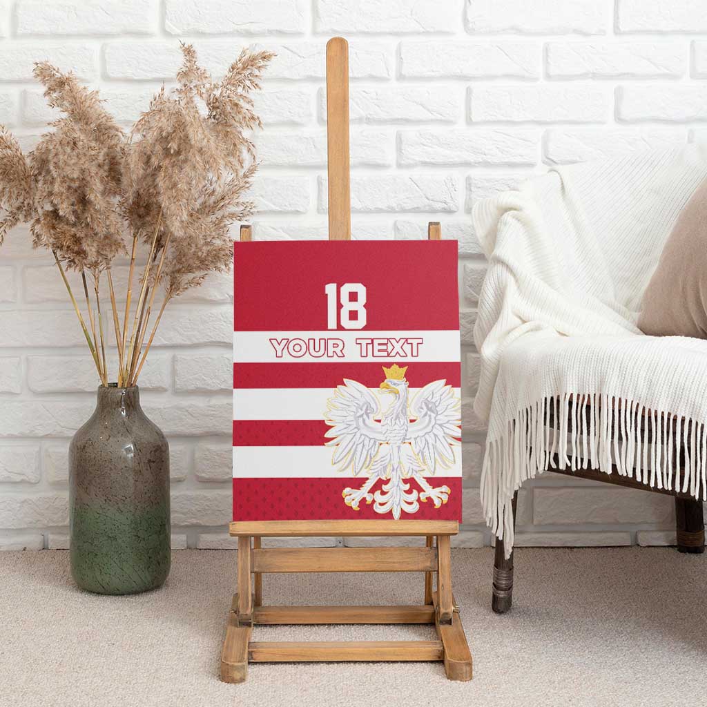 Custom Poland Rugby Canvas Wall Art Biało-czerwoni Go Champion