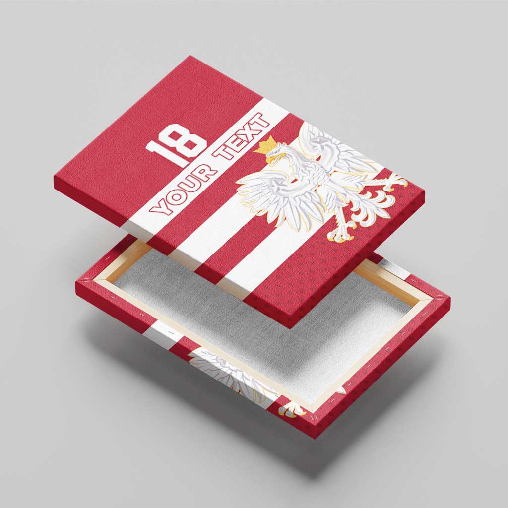 Custom Poland Rugby Canvas Wall Art Biało-czerwoni Go Champion