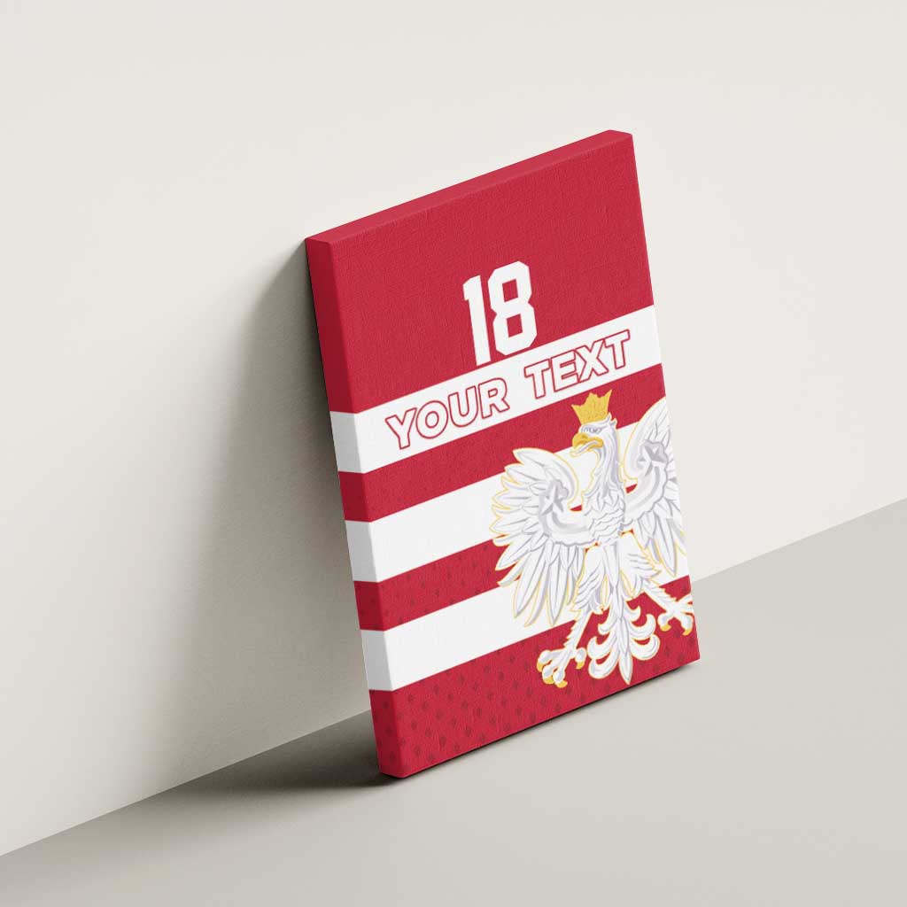 Custom Poland Rugby Canvas Wall Art Biało-czerwoni Go Champion