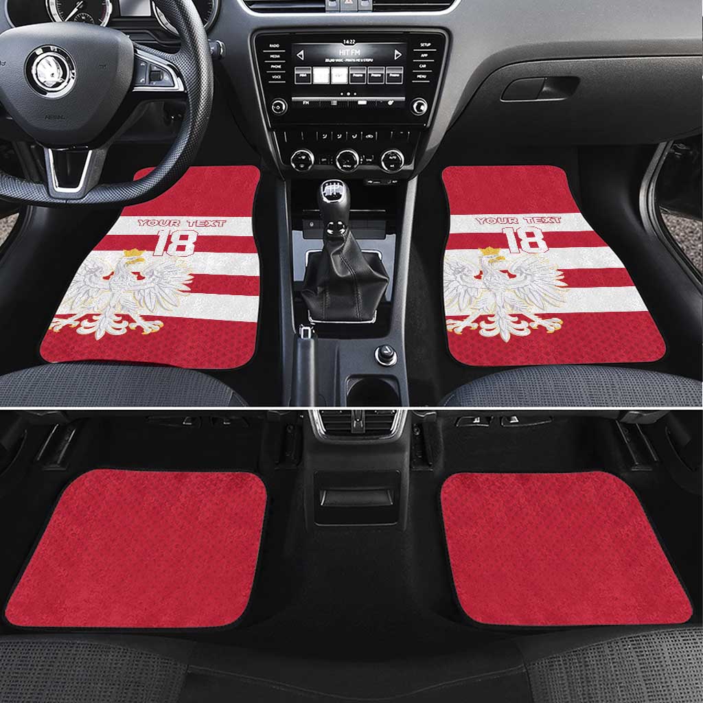 Custom Poland Rugby Car Mats Biało-czerwoni Go Champion