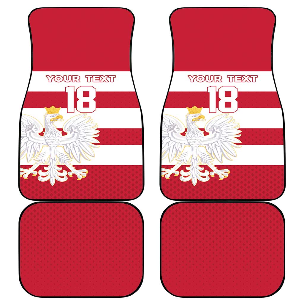 Custom Poland Rugby Car Mats Biało-czerwoni Go Champion