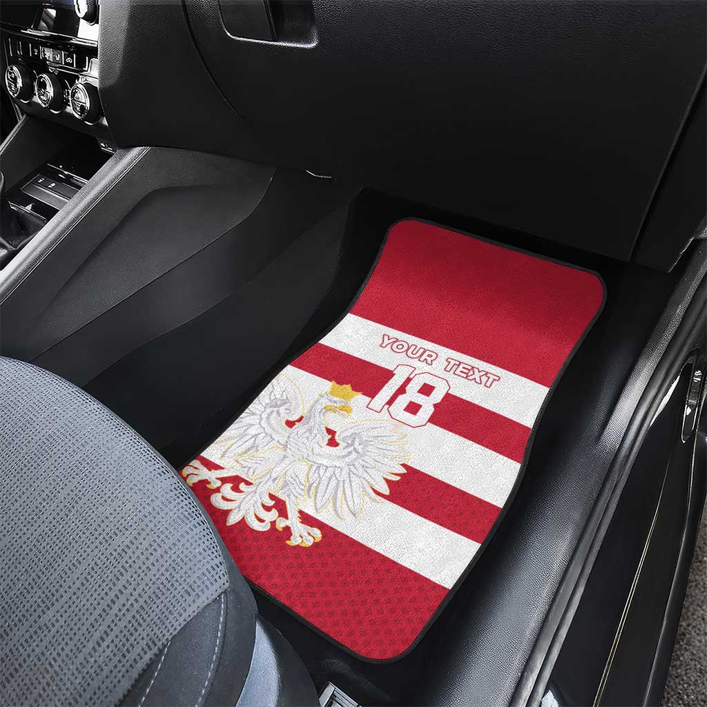 Custom Poland Rugby Car Mats Biało-czerwoni Go Champion