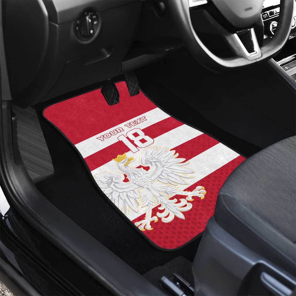 Custom Poland Rugby Car Mats Biało-czerwoni Go Champion
