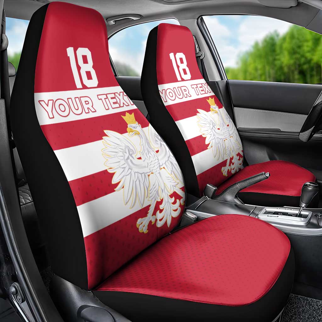 Custom Poland Rugby Car Seat Cover Biało-czerwoni Go Champion