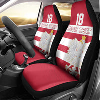 Custom Poland Rugby Car Seat Cover Biało-czerwoni Go Champion