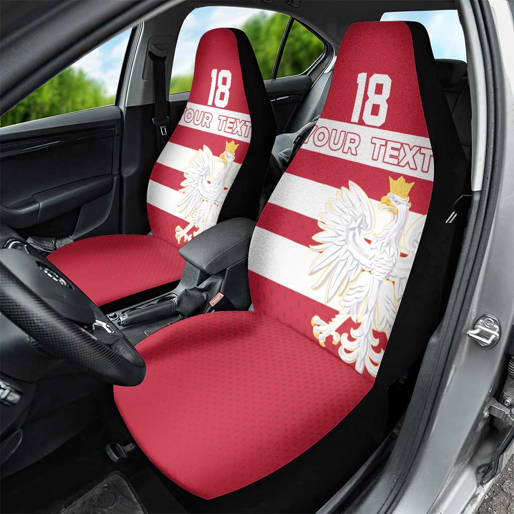 Custom Poland Rugby Car Seat Cover Biało-czerwoni Go Champion