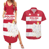 Custom Poland Rugby Couples Matching Summer Maxi Dress and Hawaiian Shirt Biało-czerwoni Go Champion