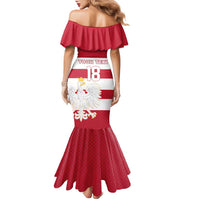 Custom Poland Rugby Family Matching Mermaid Dress and Hawaiian Shirt Biało-czerwoni Go Champion