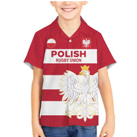 Custom Poland Rugby Family Matching Mermaid Dress and Hawaiian Shirt Biało-czerwoni Go Champion