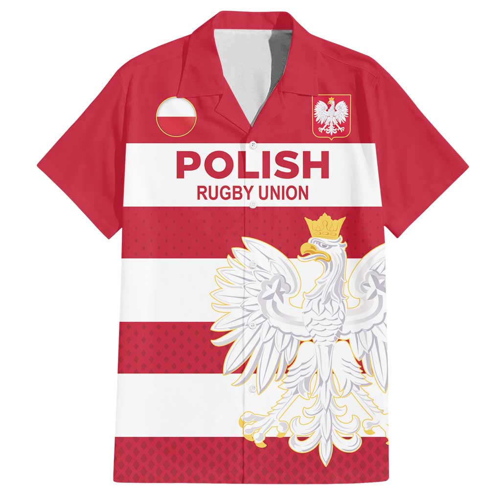 Custom Poland Rugby Family Matching Puletasi and Hawaiian Shirt Biało-czerwoni Go Champion