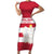 Custom Poland Rugby Family Matching Short Sleeve Bodycon Dress and Hawaiian Shirt Biało-czerwoni Go Champion