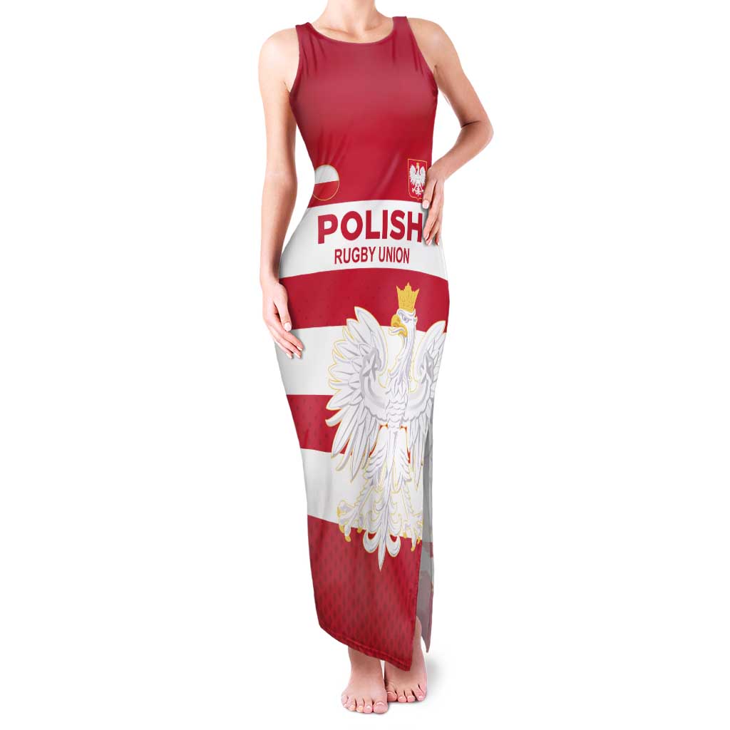 Custom Poland Rugby Family Matching Tank Maxi Dress and Hawaiian Shirt Biało-czerwoni Go Champion