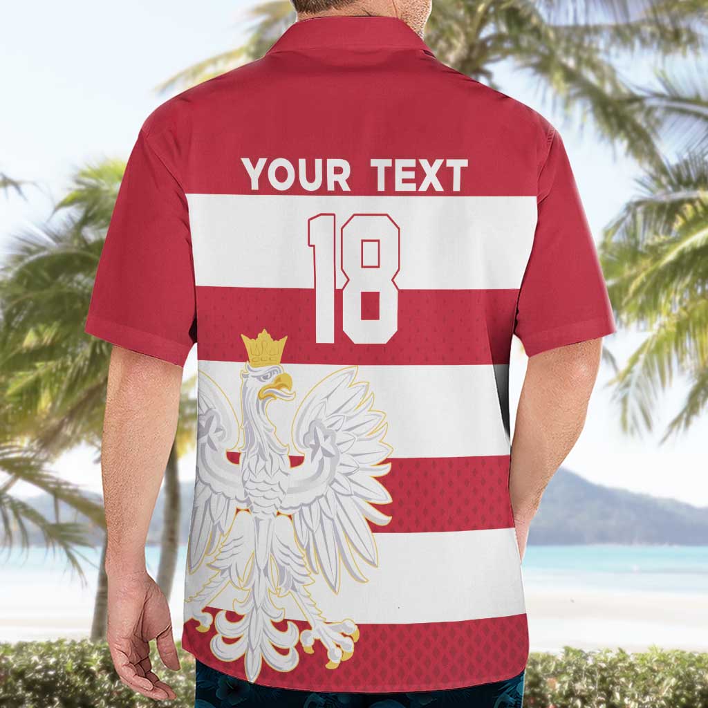 Custom Poland Rugby Hawaiian Shirt Biało-czerwoni Go Champion