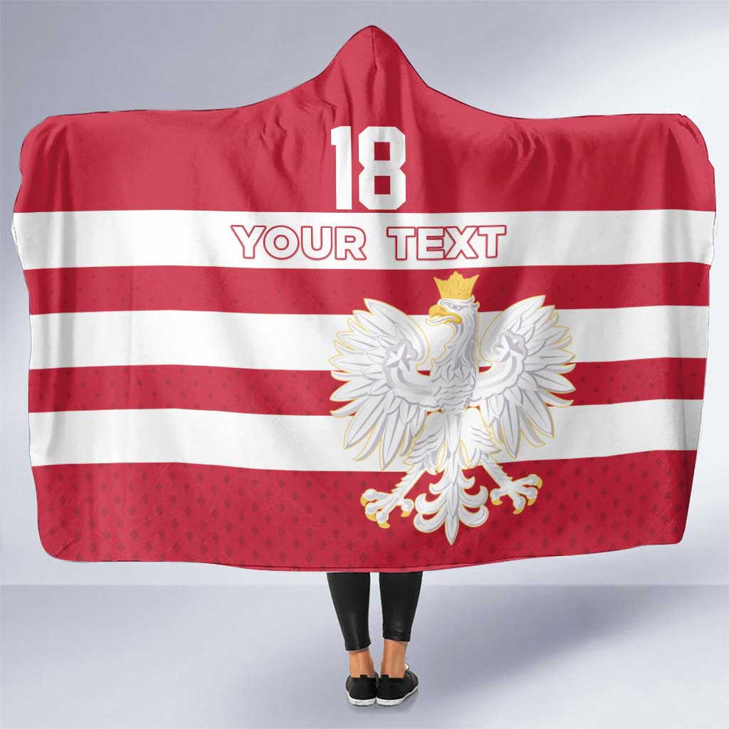 Custom Poland Rugby Hooded Blanket Biało-czerwoni Go Champion