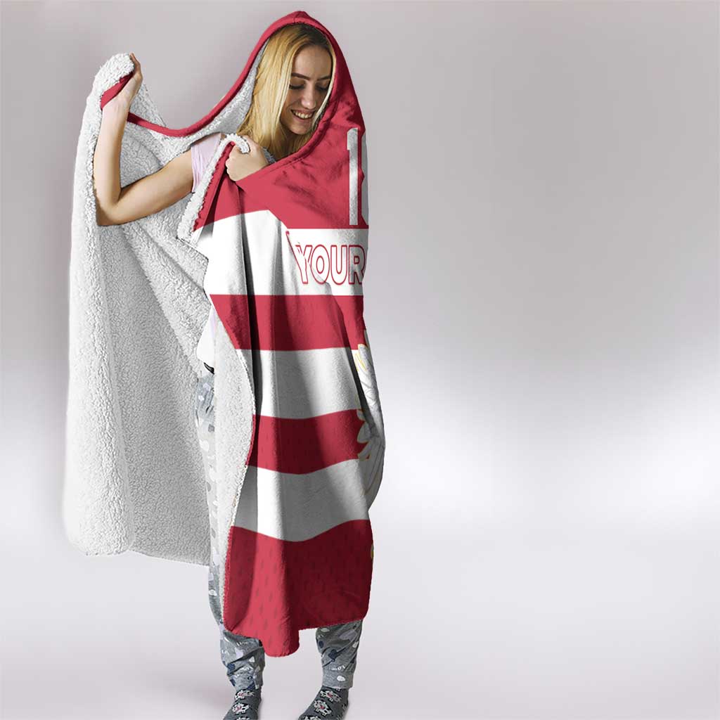Custom Poland Rugby Hooded Blanket Biało-czerwoni Go Champion