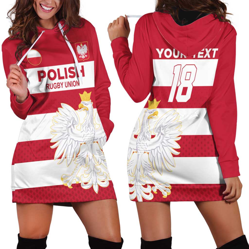 Custom Poland Rugby Hoodie Dress Biało-czerwoni Go Champion