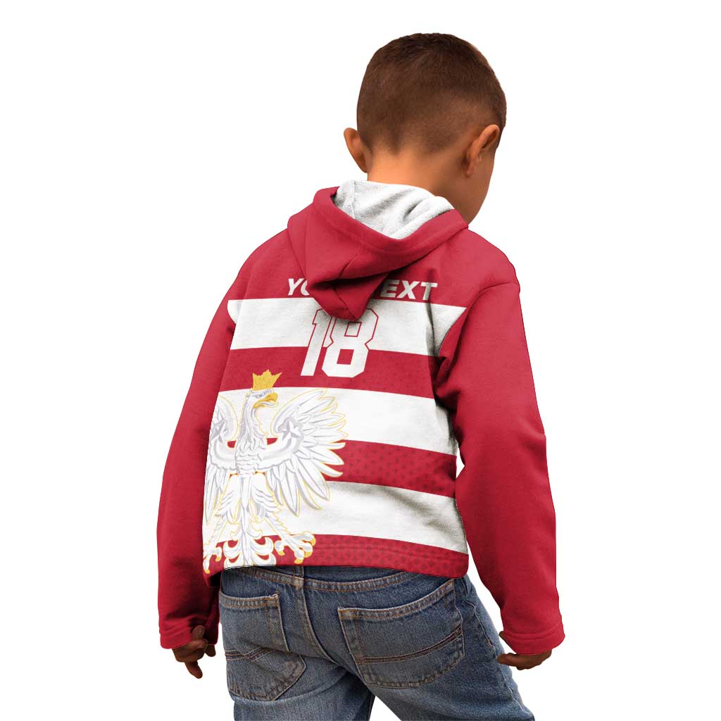 Custom Poland Rugby Kid Hoodie Biało-czerwoni Go Champion