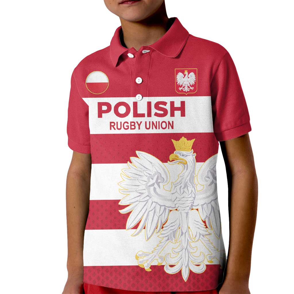 Custom Poland Rugby Kid Polo Shirt Biało-czerwoni Go Champion