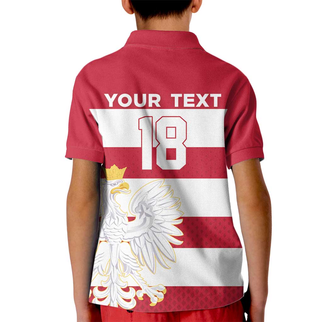 Custom Poland Rugby Kid Polo Shirt Biało-czerwoni Go Champion