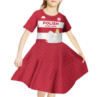 Custom Poland Rugby Kid Short Sleeve Dress Biało-czerwoni Go Champion