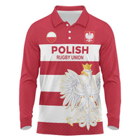 Custom Poland Rugby Long Sleeve Polo Shirt Biało-czerwoni Go Champion