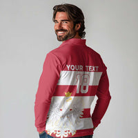 Custom Poland Rugby Long Sleeve Polo Shirt Biało-czerwoni Go Champion
