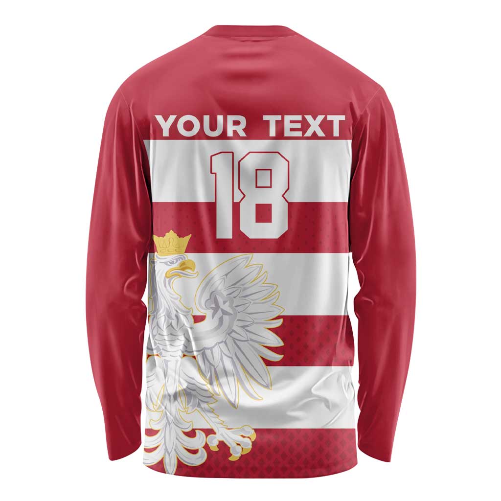Custom Poland Rugby Long Sleeve Shirt Biało-czerwoni Go Champion