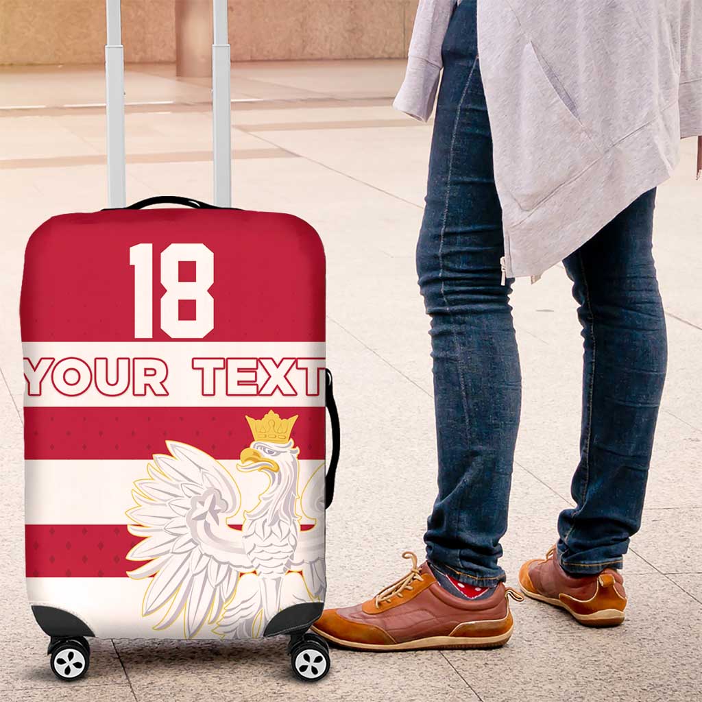 Custom Poland Rugby Luggage Cover Biało-czerwoni Go Champion