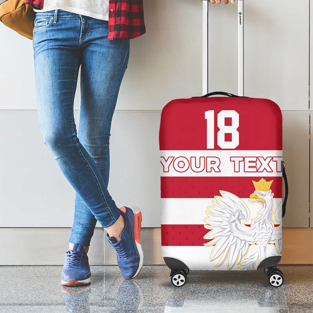 Custom Poland Rugby Luggage Cover Biało-czerwoni Go Champion