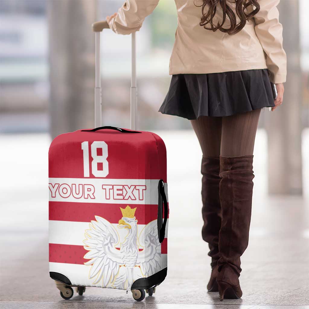 Custom Poland Rugby Luggage Cover Biało-czerwoni Go Champion