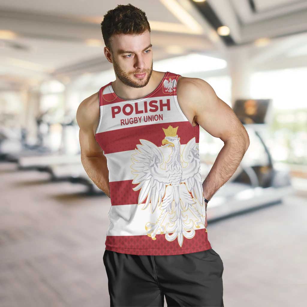 Custom Poland Rugby Men Tank Top Biało-czerwoni Go Champion
