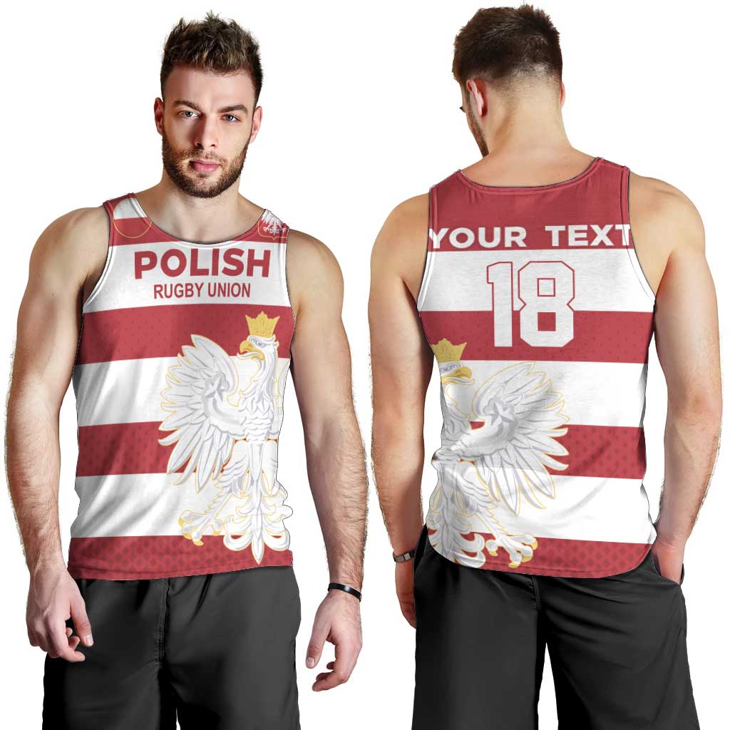 Custom Poland Rugby Men Tank Top Biało-czerwoni Go Champion