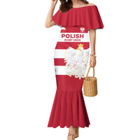 Custom Poland Rugby Mermaid Dress Biało-czerwoni Go Champion