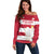 Custom Poland Rugby Off Shoulder Sweater Biało-czerwoni Go Champion