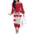 Custom Poland Rugby Off The Shoulder Long Sleeve Dress Biało-czerwoni Go Champion