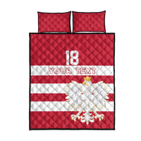 Custom Poland Rugby Quilt Bed Set Biało-czerwoni Go Champion