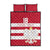 Custom Poland Rugby Quilt Bed Set Biało-czerwoni Go Champion