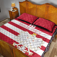 Custom Poland Rugby Quilt Bed Set Biało-czerwoni Go Champion