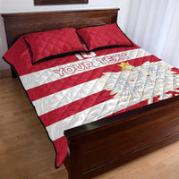 Custom Poland Rugby Quilt Bed Set Biało-czerwoni Go Champion