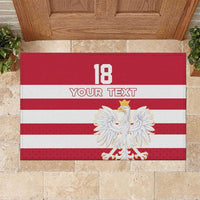 Custom Poland Rugby Rubber Doormat Biało-czerwoni Go Champion