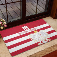 Custom Poland Rugby Rubber Doormat Biało-czerwoni Go Champion