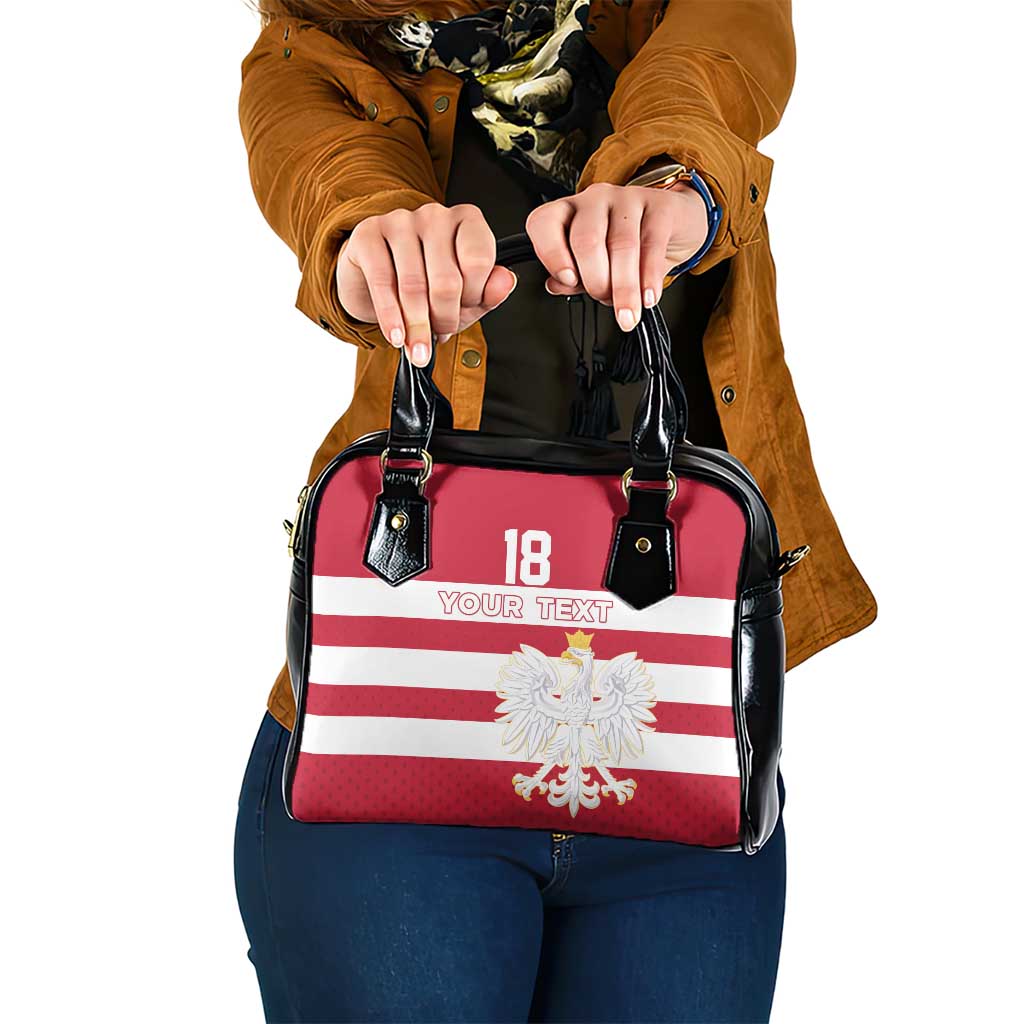 Custom Poland Rugby Shoulder Handbag Biało-czerwoni Go Champion