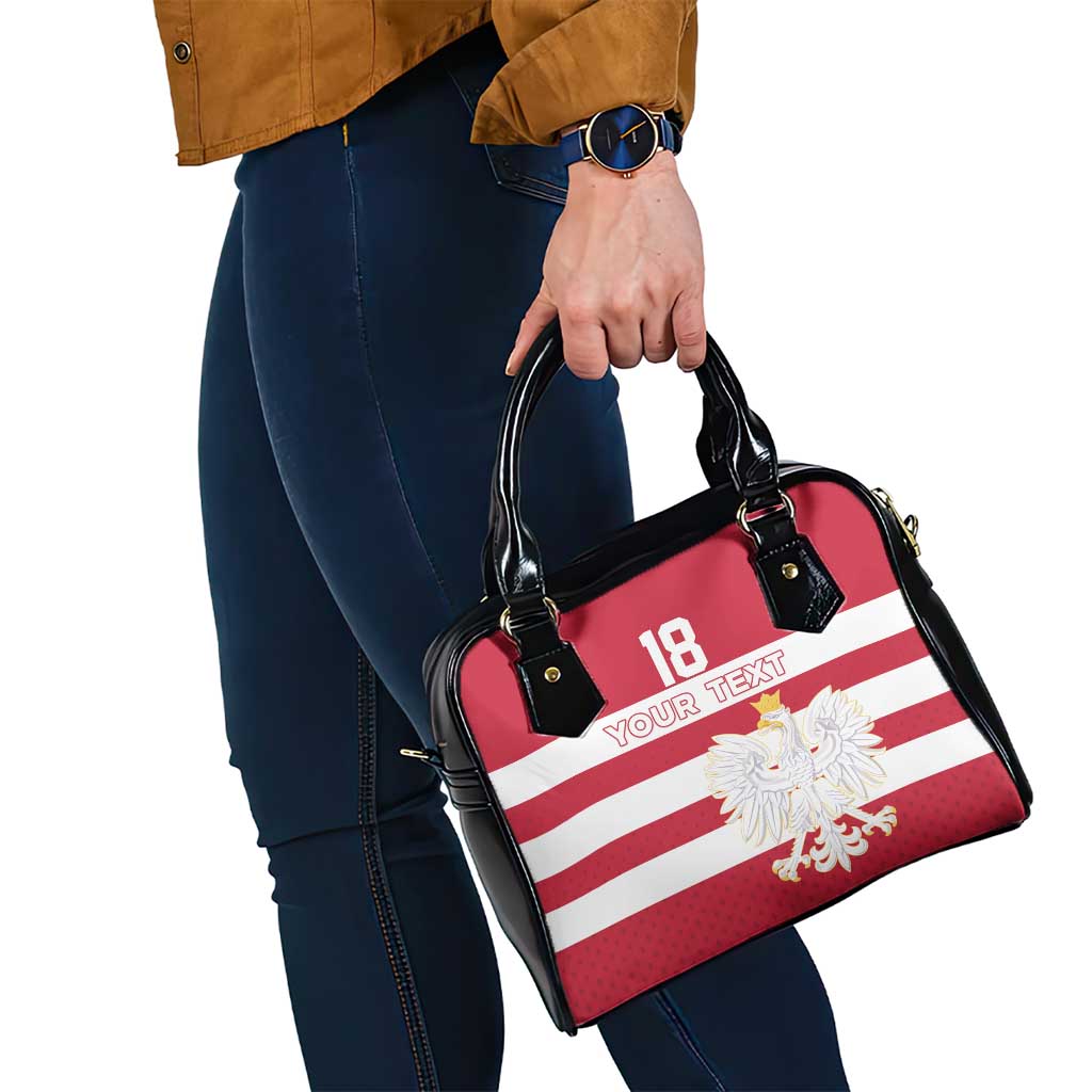 Custom Poland Rugby Shoulder Handbag Biało-czerwoni Go Champion