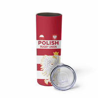 Custom Poland Rugby Skinny Tumbler Biało-czerwoni Go Champion