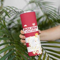 Custom Poland Rugby Skinny Tumbler Biało-czerwoni Go Champion